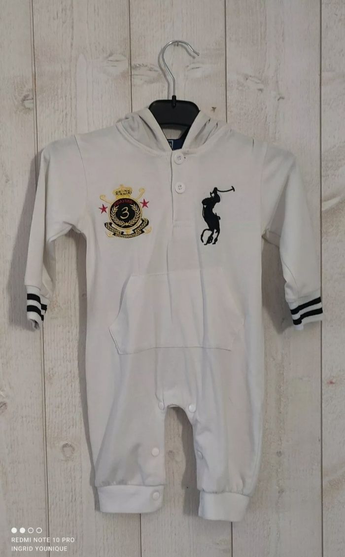 Pyjama barboteuse blanche taille 18 mois