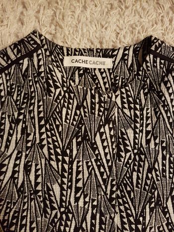 Veste longue imprimée graphique