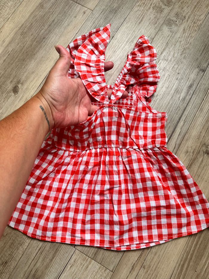 Top Vichy à carreaux rouge et blanc 5 ans gémo - photo numéro 2