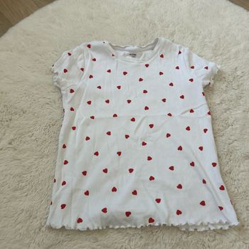 T-shirt fille motif cœur