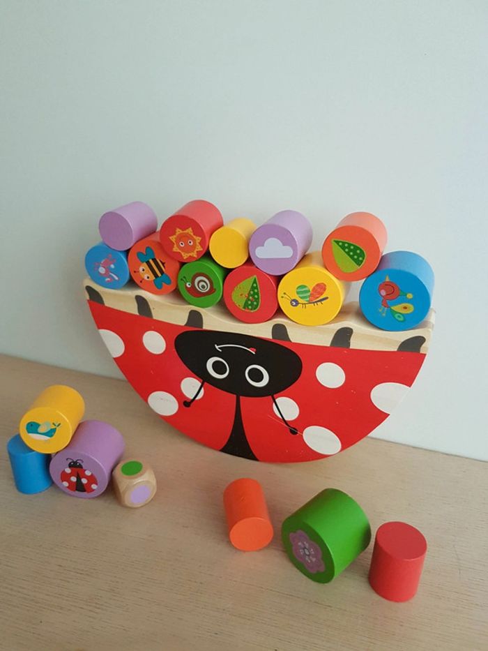 Jeu à bascule en bois coccinelle équilibriste - photo numéro 8