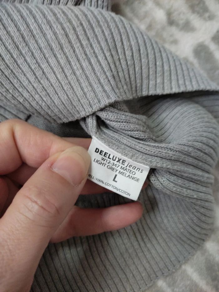Pull fin col roulé camionneur gris Deeluxe taille 40 L - photo numéro 6