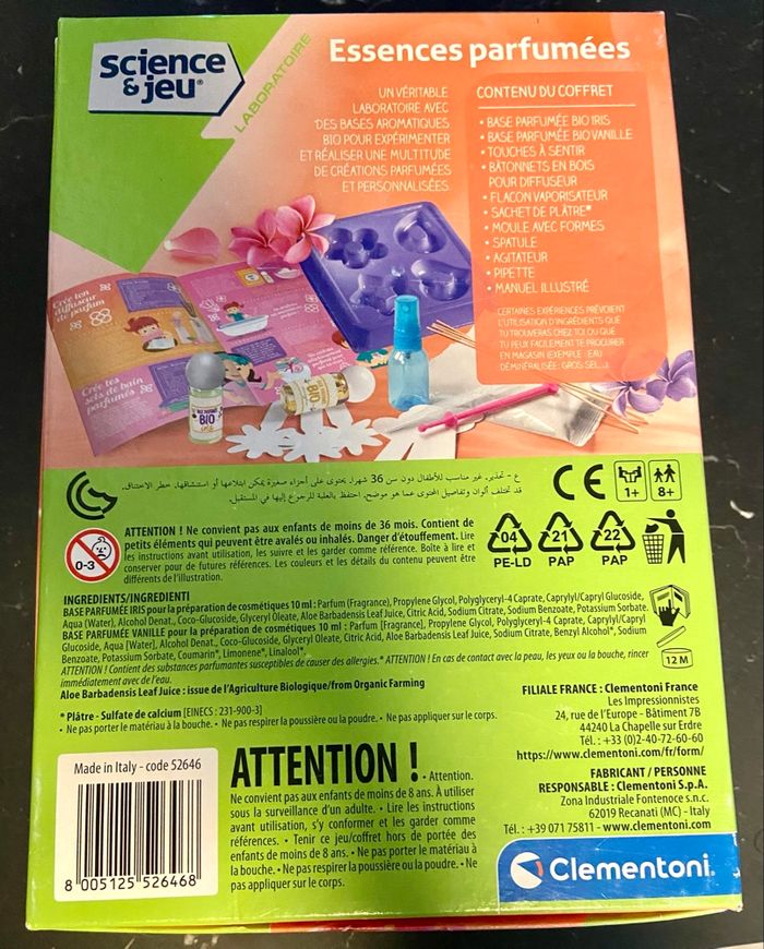 Activité essence parfumé neuf juste ouvert Clementoni - photo numéro 2