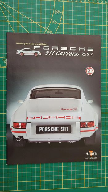 Fascicule seul sans pièce n°88 pièce détachée Porsche 911 Carrera RS 2.7 1/8 1/8ème Altaya #B37