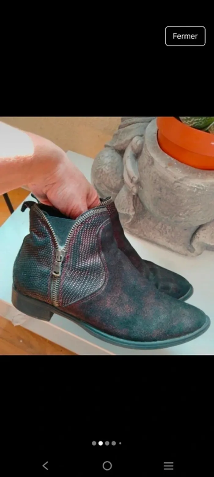 Bottines femme de marque Besson en cuir pointure 37 - photo numéro 2