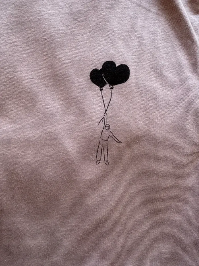 T-shirt rose Merchcode Love in the Air – Taille M – Unisexe - Neuf - photo numéro 2