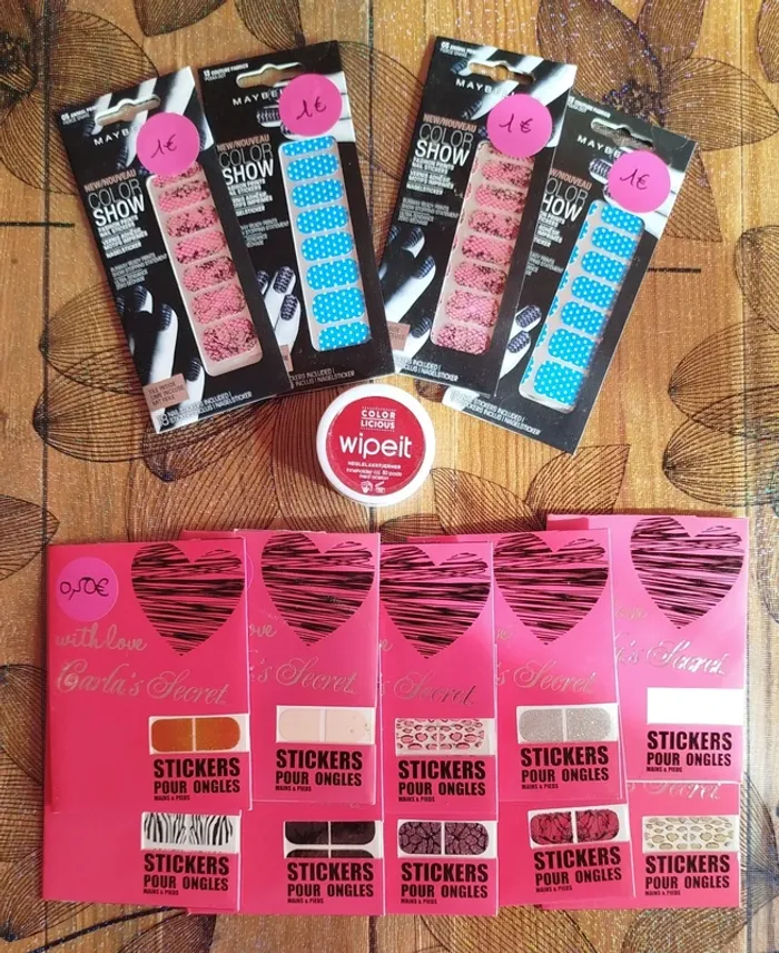 Lot stickers pour ongles