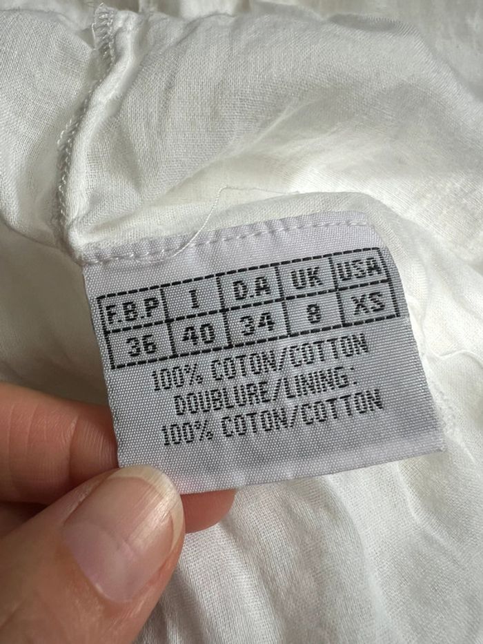 Jupe longue blanche 100% coton Boho Summer Cottagecore vintage 90s - Taille S - photo numéro 8