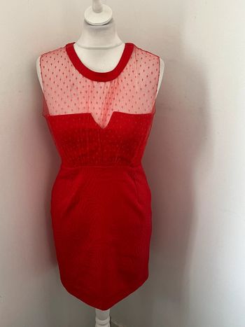Robe rouge et dentelle the Kooples S