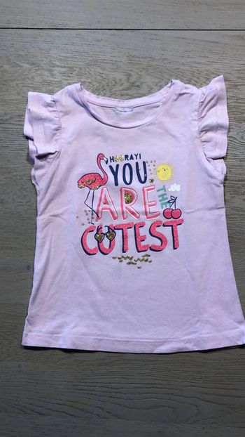 Joli tee-shirts rose pale