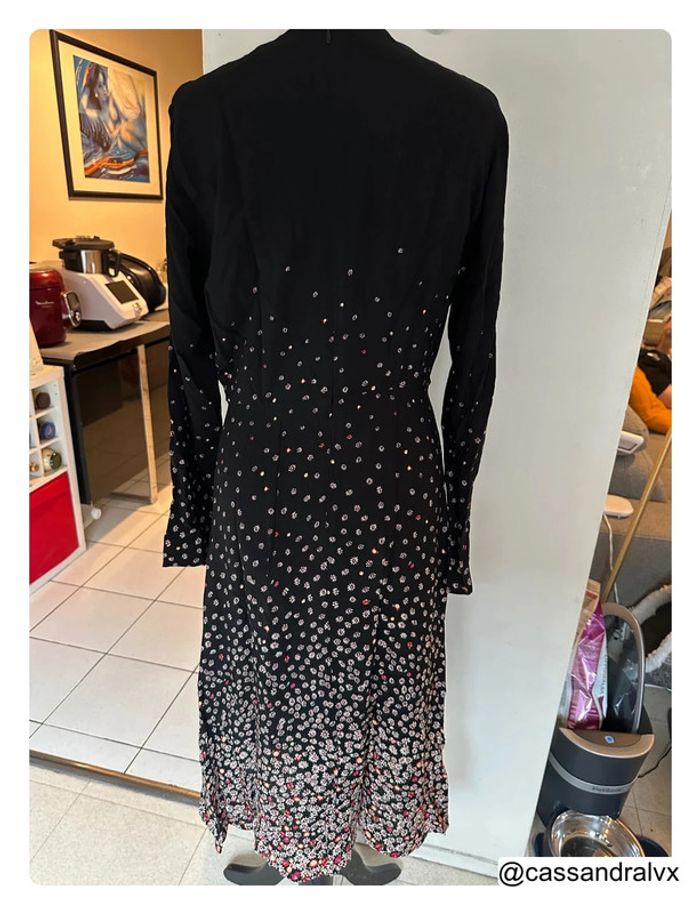 Robe longue noire fleurie - Idano - photo numéro 2