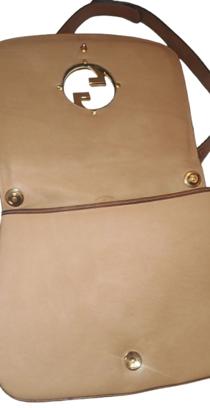Sac bandoulière vintage Gucci Blondie 1970 – Cuir caramel – Excellent état - photo numéro 8