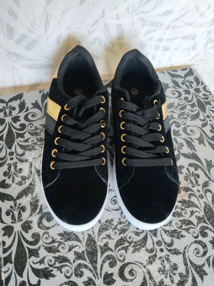 Jolies baskets sneakers femme pointure 37 brillantes - photo numéro 7