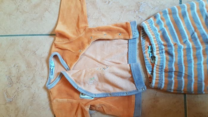 Pyjama 2 pièces garçon 9 mois orange Tape à l'oeil - photo numéro 3