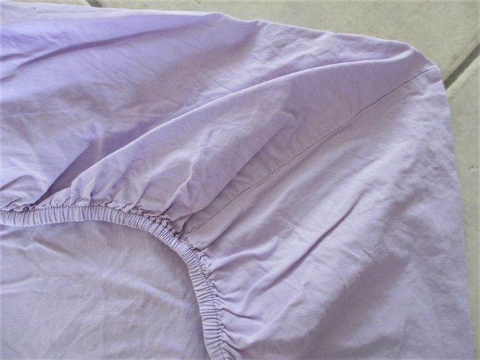 Lot drap housse 70 x 190 cm + drap plat 180 x 260 cm parme - photo numéro 3