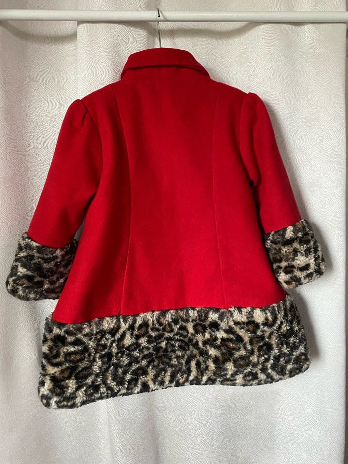 Manteau rouge et doré fourrure panthère 3 ans Penelope Mack LTD - photo numéro 3