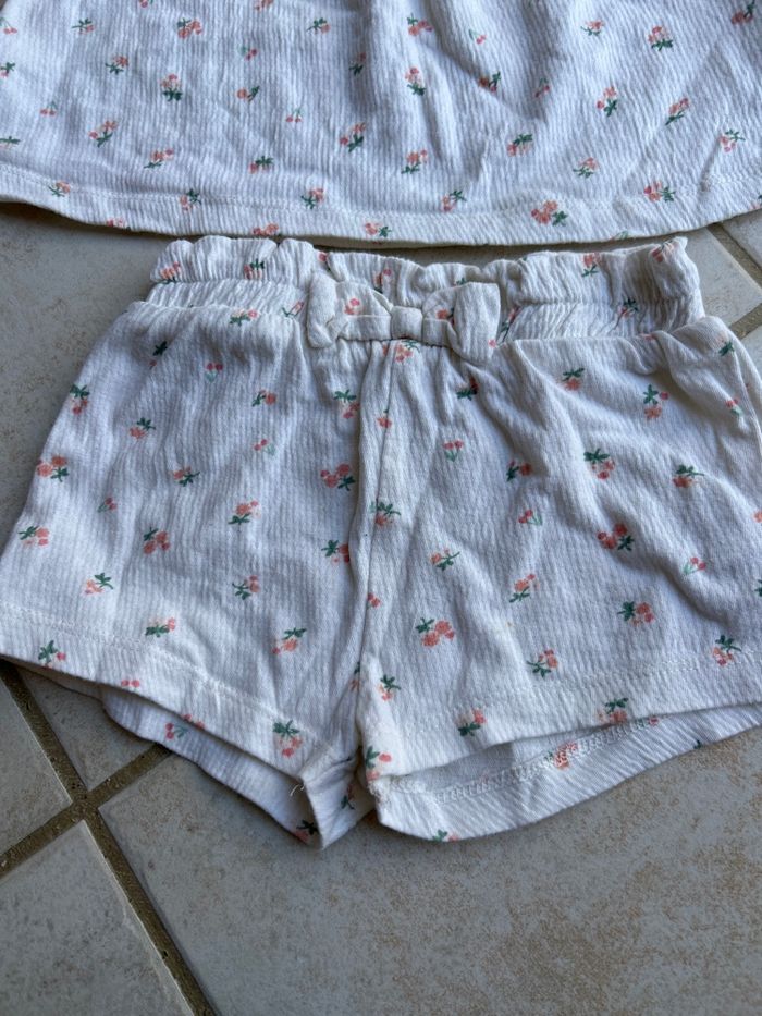 Ensemble, débardeur, short, bébé fille - photo numéro 2