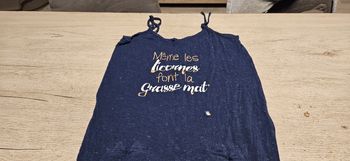 Combinaison ado bleu foncé, avec brillants, Etam, XS ou 14/16 ans