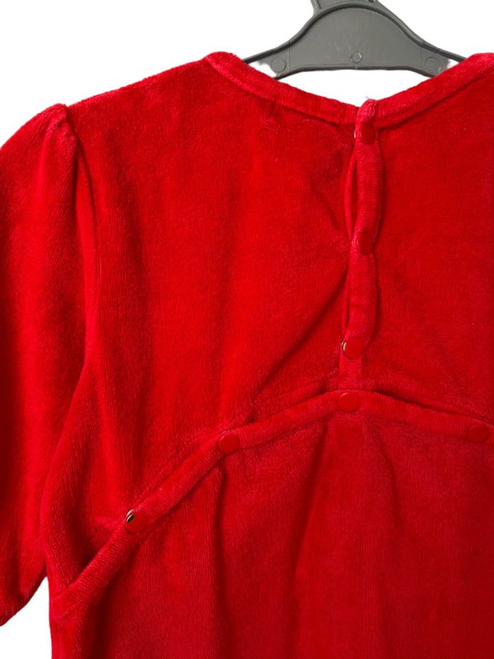 Pyjama en velours rouge, motifs Noël - DPAM 12 mois (74cm) - photo numéro 5
