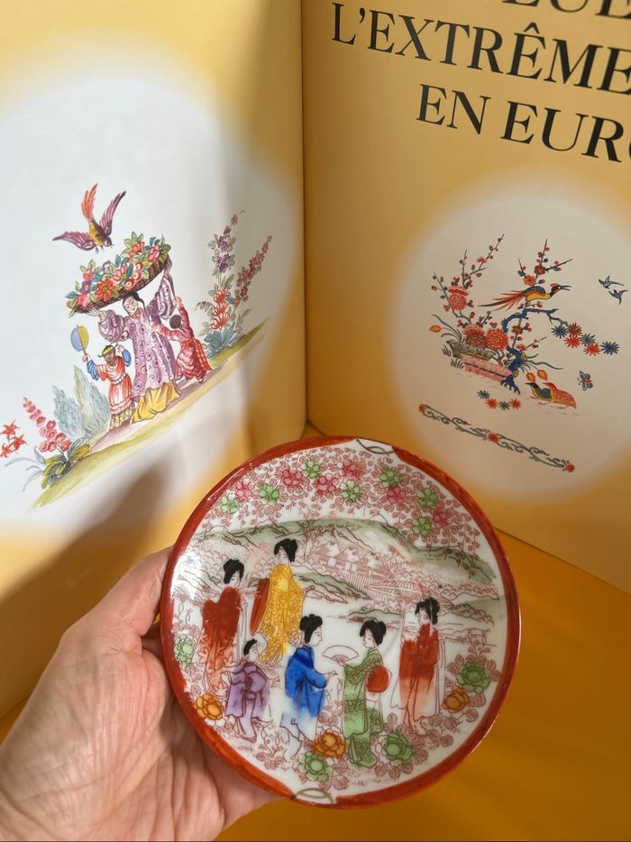 Lot de 5 coupelles japonaises en porcelaine – décor Geisha - photo numéro 4