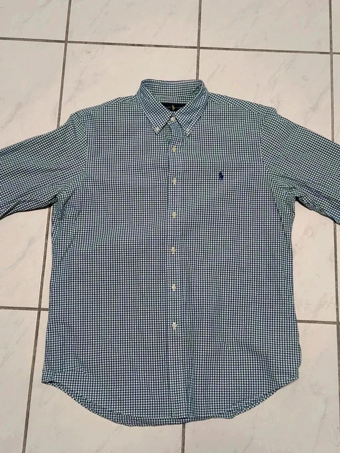 Chemise Ralph Lauren à Carreaux Vert & Bleu – Vintage Y2K - photo numéro 4