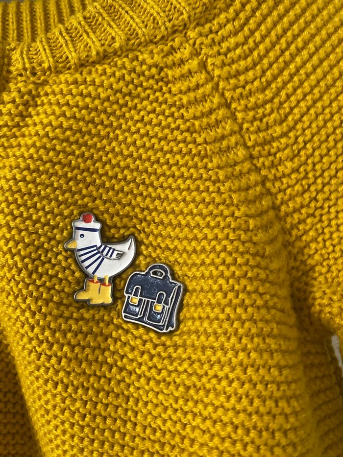 Gilet chaud bébé garçon jaune moutarde Sergent Major 12 mois - photo numéro 5