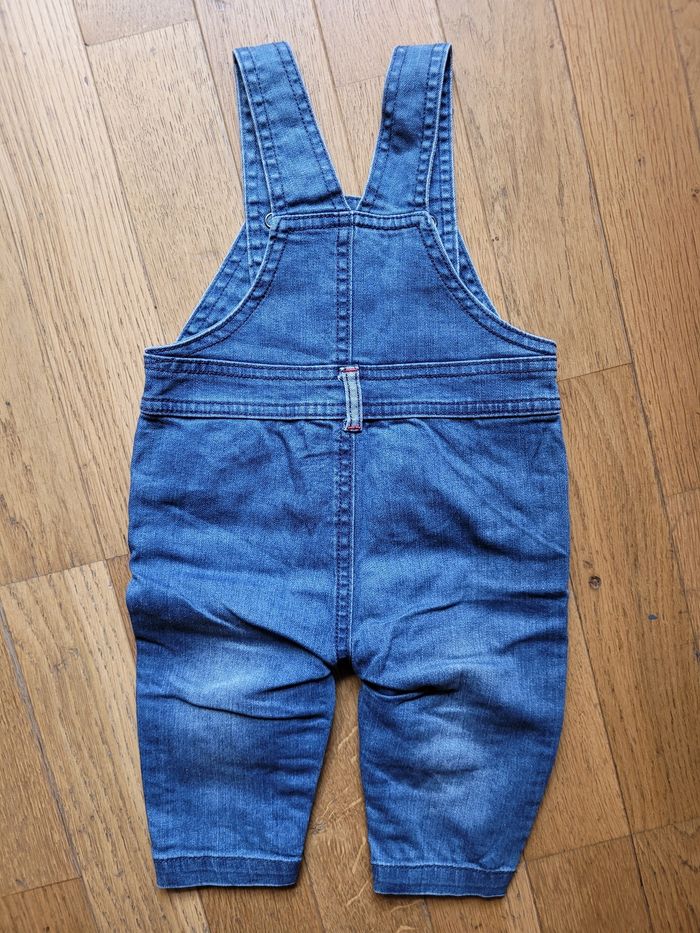 Salopette en jean sucre d'orge bébé garçon 3 mois - photo numéro 3