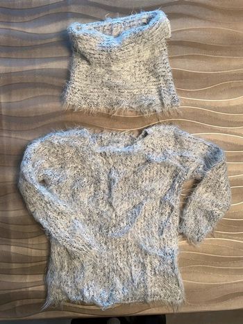 Pull laine et son tube écharpe 8 ans fille