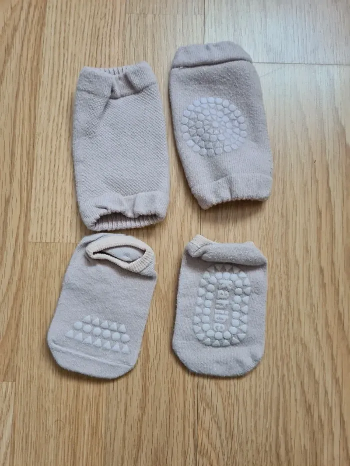 Genouillère et chaussettes antidérapant