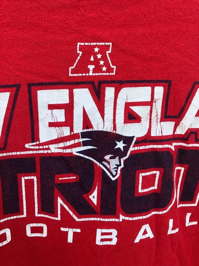 NFL Team Apparel T-shirt red New England Patriots Mens XL - photo numéro 3