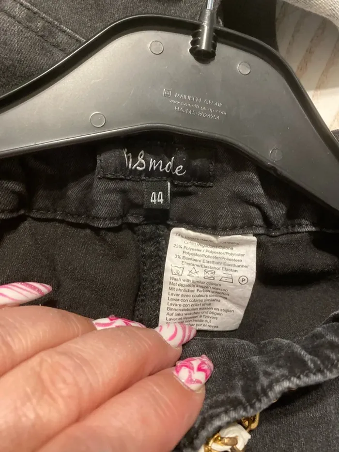 jean pantacourt noir M&S mode 44 - photo numéro 6