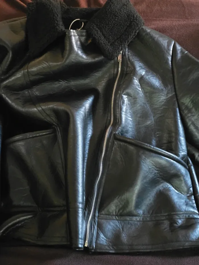 Perfecto noire fourré - photo numéro 4