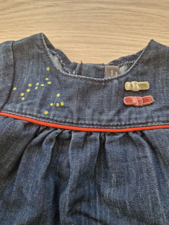 Robe en jean bébé fille Orchestra 6 mois - photo numéro 4