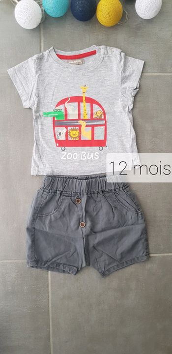 Ensemble short/tee-shirt 12 mois