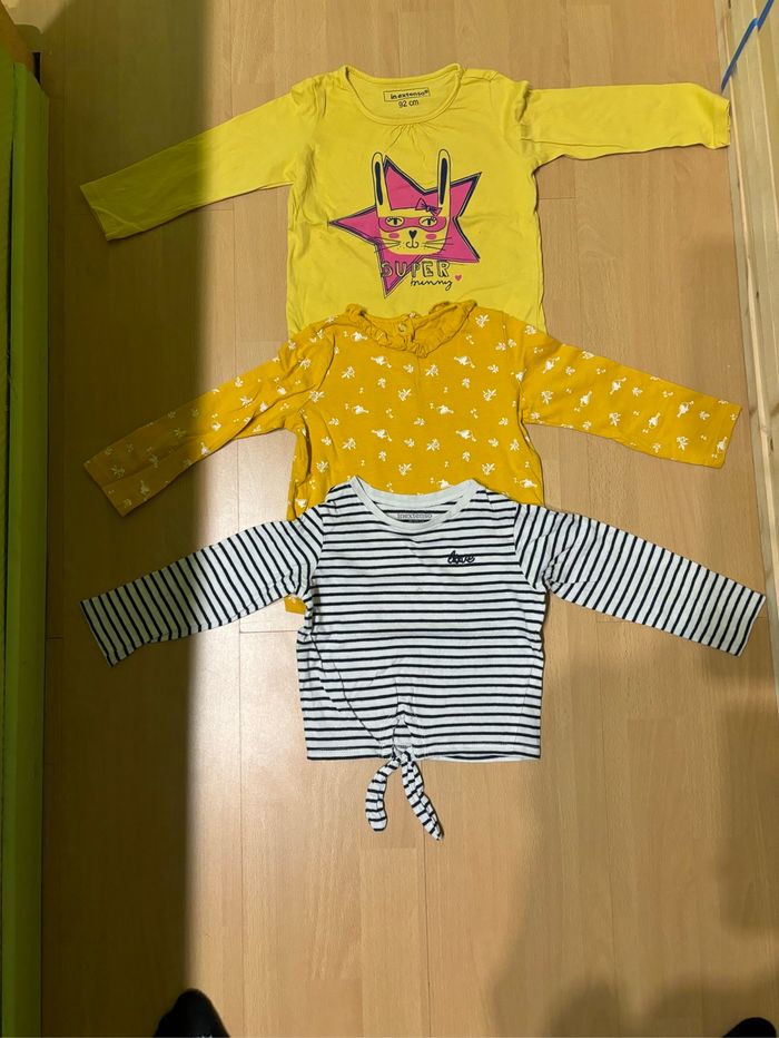 Lot de 3 t-shirts manches longues fille
