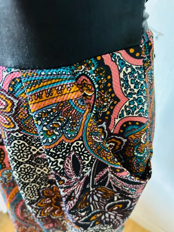 🧡🍁Robe vintage italien S/M folk romantique motif cachemire ethnic chic paisley dress 🍁🧡 - photo numéro 18