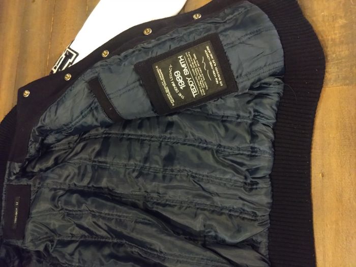 Blouson Teddy Smith noir et manches blanches – Garçon 12 ans – Très bon état - photo numéro 5