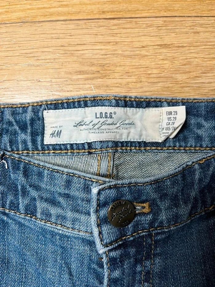 Short court jean H&M taille 29 l.o.g.g. LOGG correspond à un 38 pantalon été printemps #EmmaLilleM38 - photo numéro 3