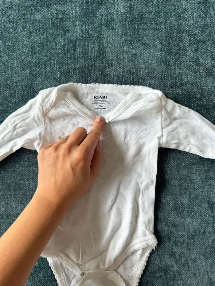 Body blanc bébé fille - photo numéro 2
