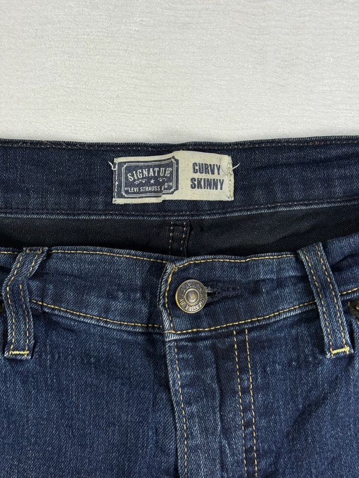 Short en jean Levi’s Signature femme taille L 16M Curvy Skinny bleu foncé SL00825 - photo numéro 8