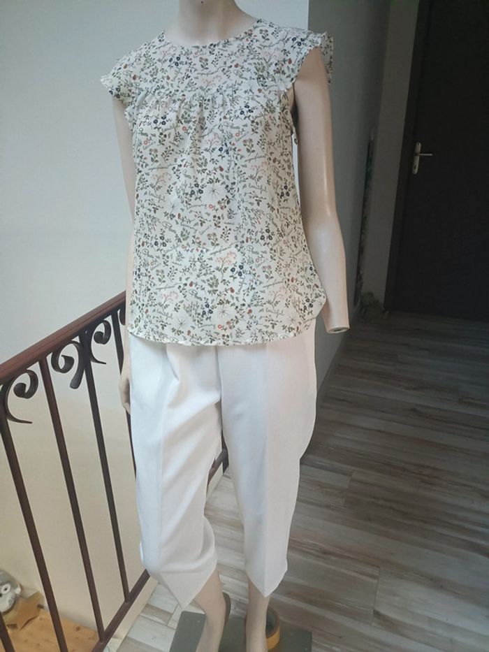 Pantacourt blanc femme - photo numéro 6