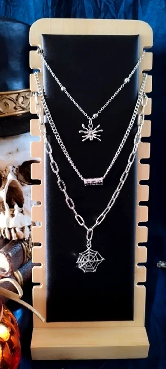 Collier triple rangs argenté