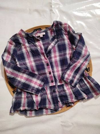 Chemise à carreaux fille 2 ans