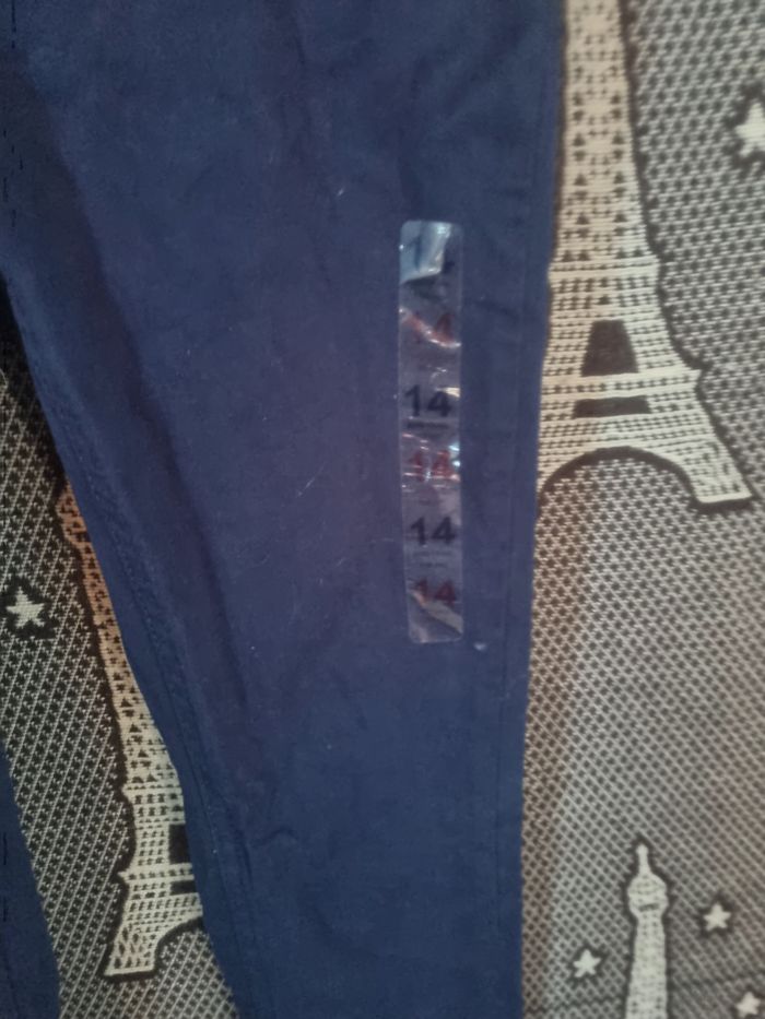 Pantalon marine élastique à la taille Punkidz 14ans neuf - photo numéro 2
