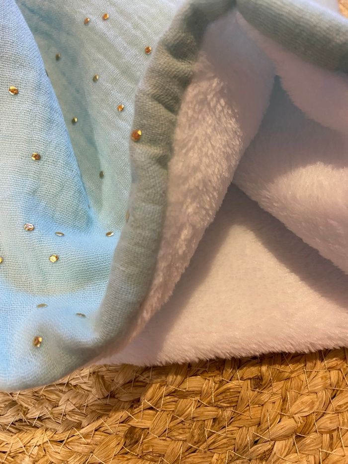 Tour de cou enfant bébé Snood bleu turquoise - photo numéro 3