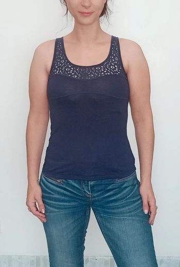 Débardeur marine crochet casual Etam taille 34