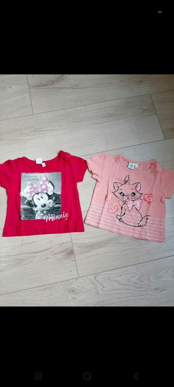 Lot 2 tee shirts 6 mois