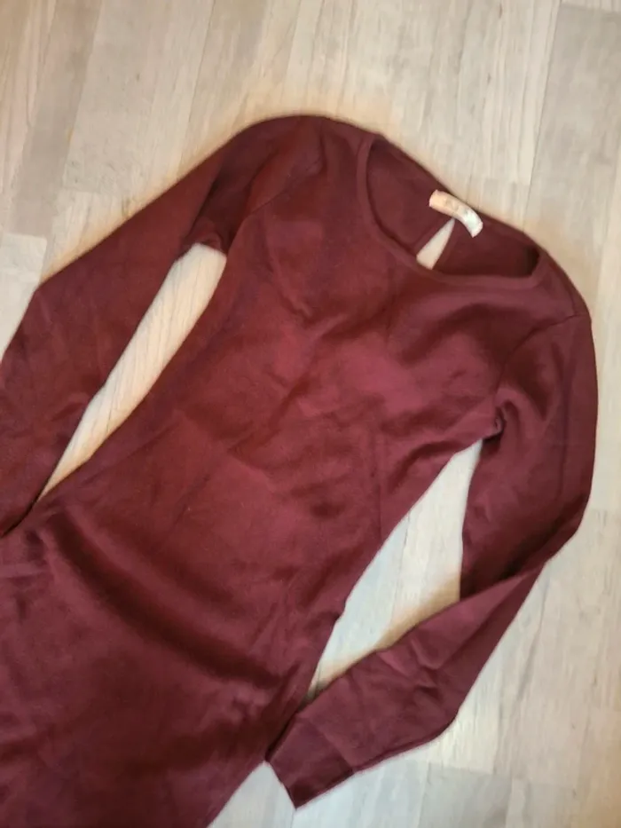 Robe pull bordeaux - photo numéro 2