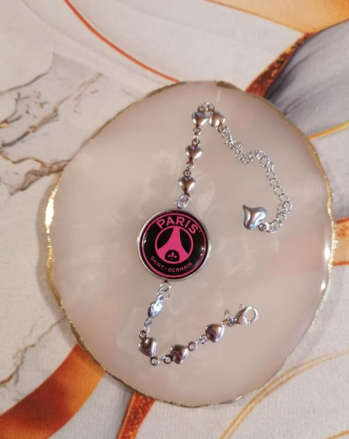 Bracelet coeur paris saint germain fuchsia - photo numéro 2