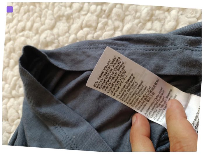 Haut Tom Tailor XS imprimé gris – style bohème décontracté voile leger - photo numéro 8